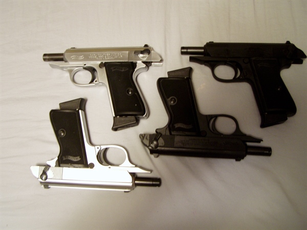 WALTHER PPK/S 22LR   HAVE A BLACK CONSECUTIVE NUMBERED PAIR  OR NICKEL FINISH  NIB'S $ 375.00 EACH