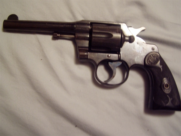 used  Blue Colt Army Special in .41 Long Colt caliber with a 5 inch barrel SN 341194 .  $ 529.00