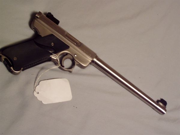 AMT Lightning pistol wearing an 8.5 inch tapered barrel . $ 675.00